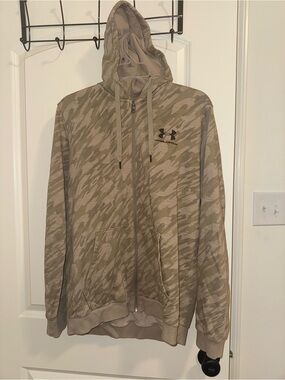 Under Armour Tan Camo Zip Hoodie